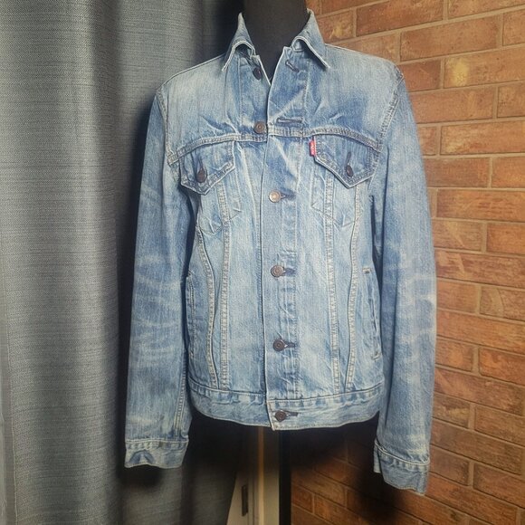 Levi's Original Trucker Jacket Med Wash Blue Denim - Women's Size S - Picture 6 of 11